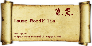 Mausz Rozália névjegykártya